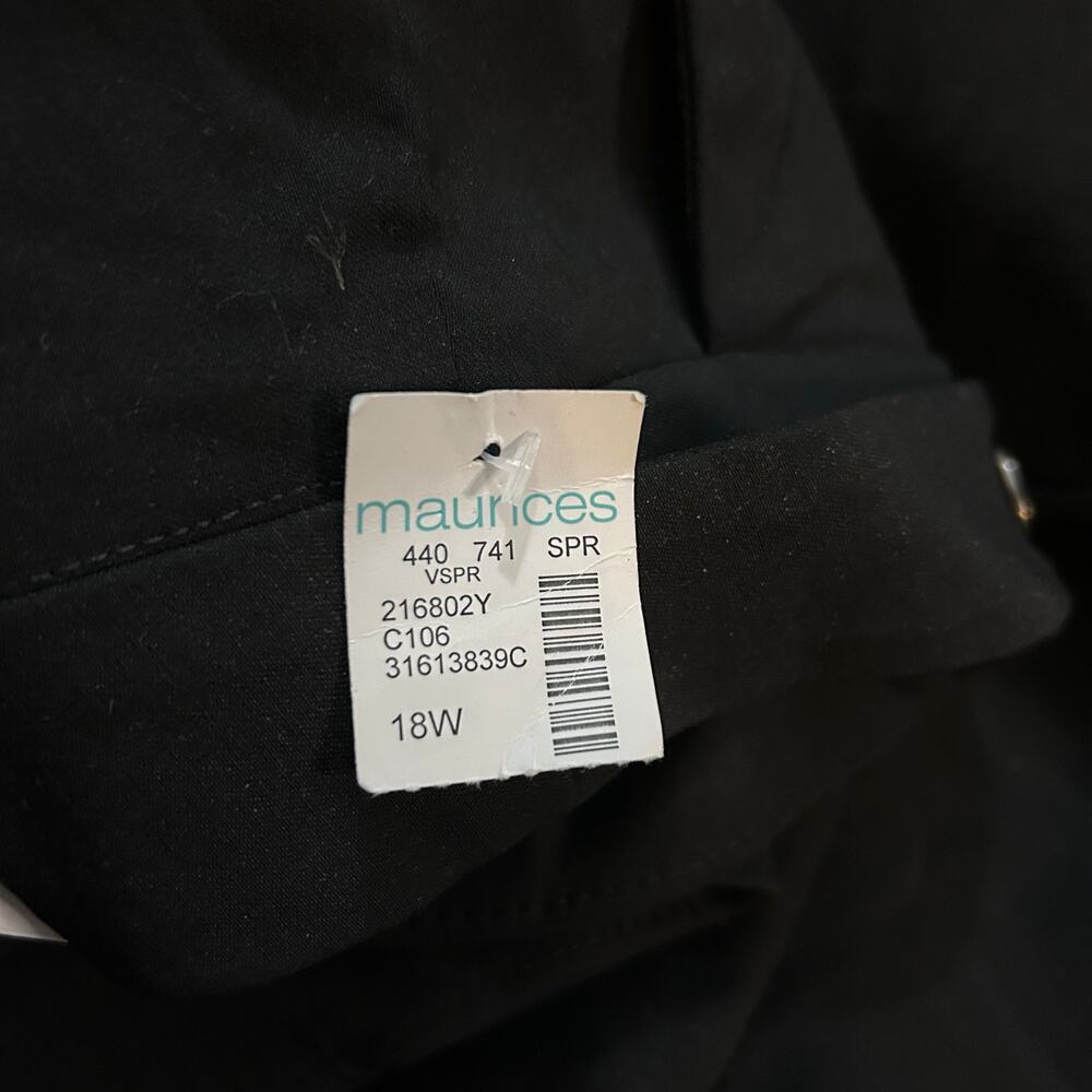 Maurices Bengaline High Rise 4in Black Shorts Womens Plus Size 18 Career Indie - Picture 2 of 5